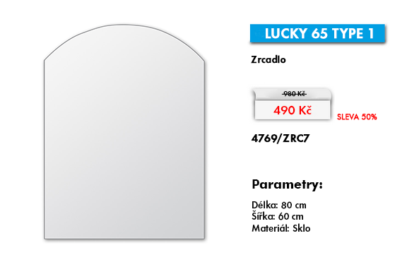 Závěsná zrcadla Zrcadlo LUCKY 65 TYPE 1 - 80 x 60 cm